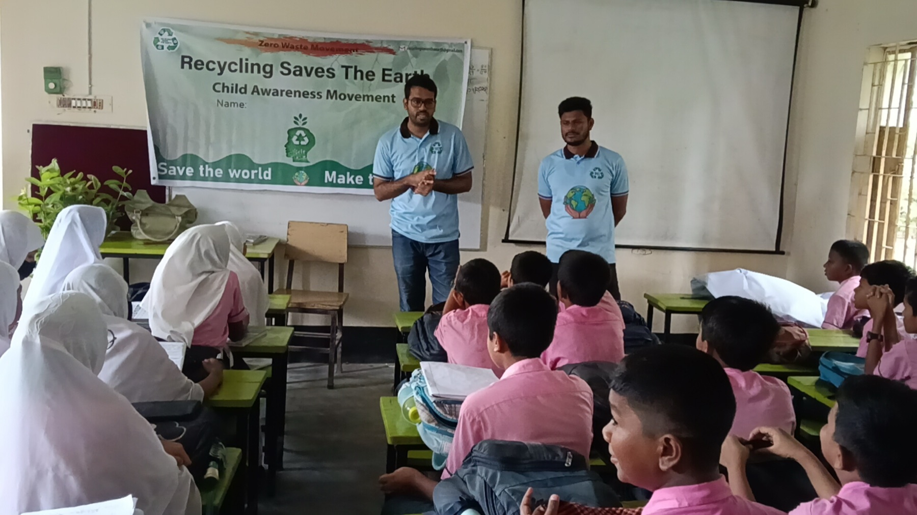 Opening the “Recycling Saves The Earth” Child Awareness…