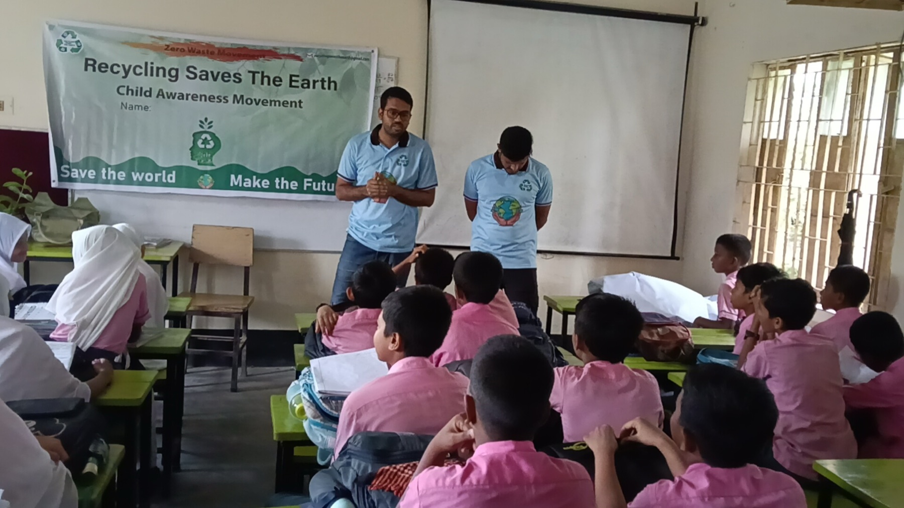 Facilitators welcome students to the awareness session